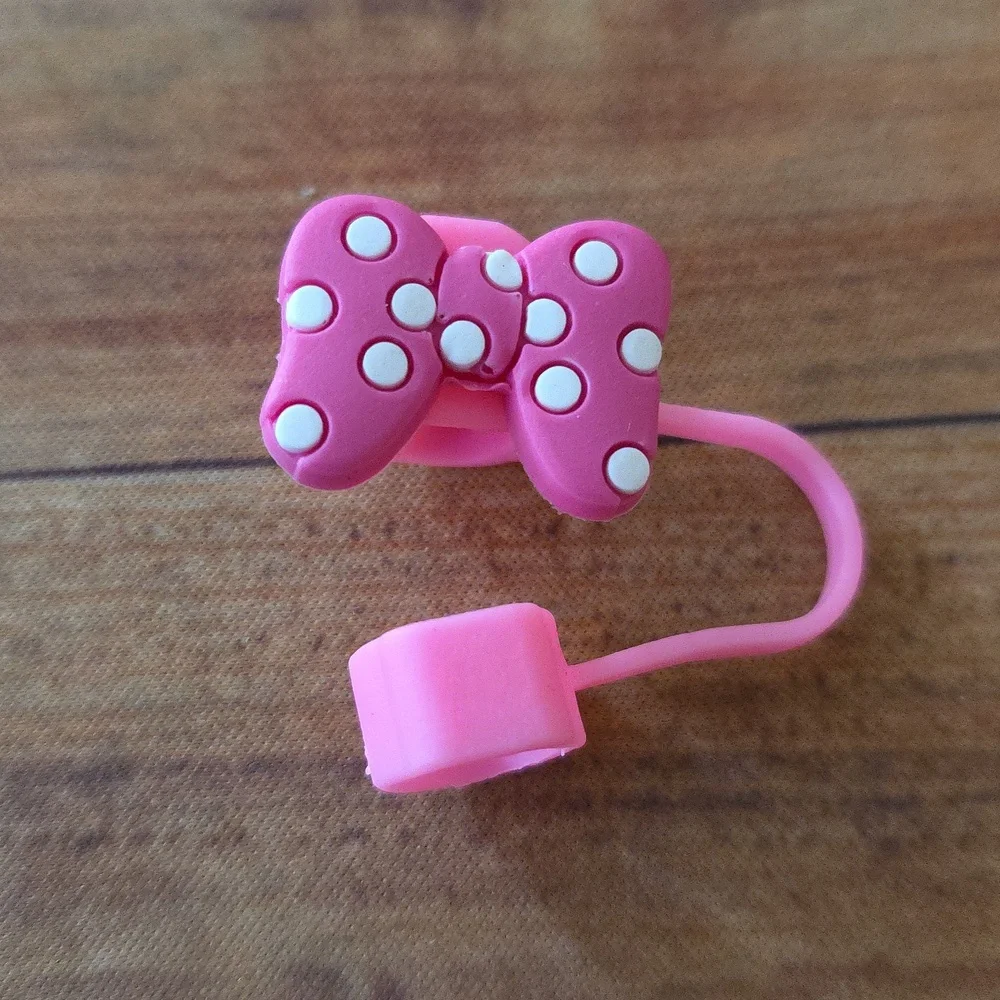Bow Straw Topper Silicone 10mm/0.4 in Cap Accessory
